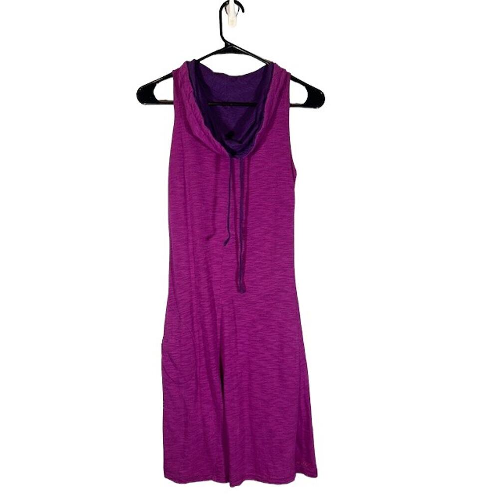 Kuhl Purple Cowl Neck Sleeveless Athletic Cotton Blend Sweat Dress Women Sz XS